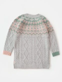 WHITE STUFF Cable And Pom Knitted Dress In GREY MULTI 5 WHITE STUFF Cable And Pom Knitted Dress In GREY MULTI -Whte Stuffy Store 434993 GREY MLT FB