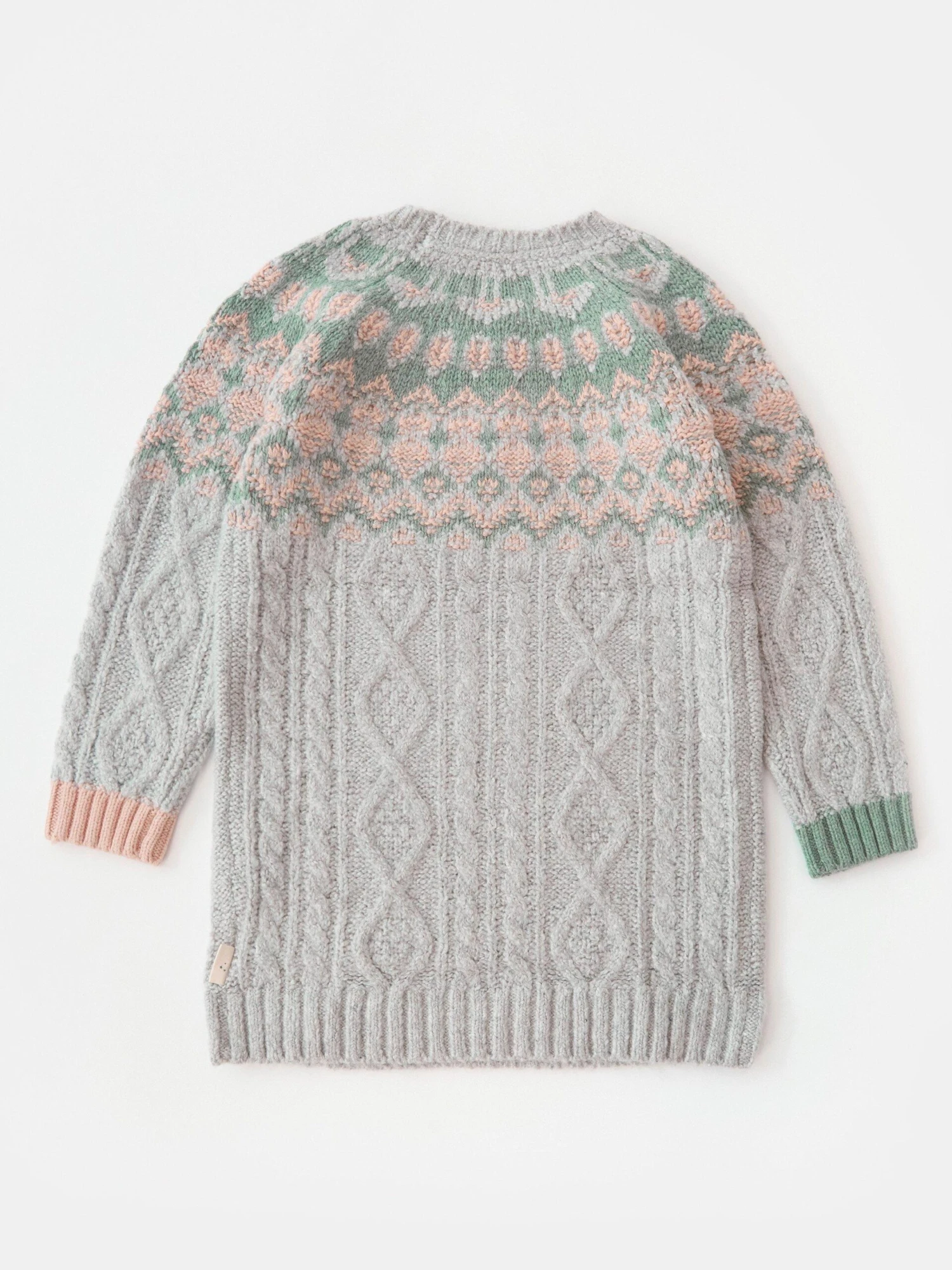 WHITE STUFF Cable And Pom Knitted Dress In GREY MULTI 3 WHITE STUFF Cable And Pom Knitted Dress In GREY MULTI - Image 3