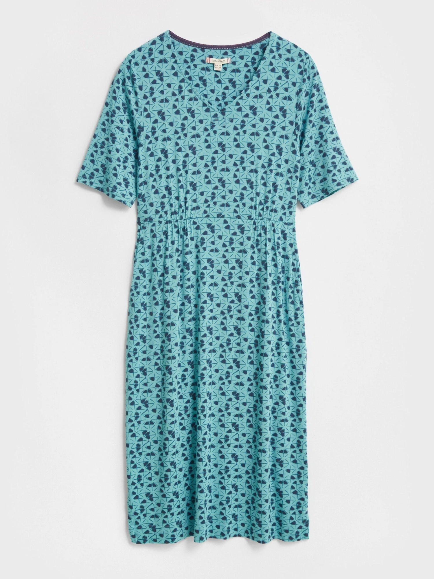 WHITE STUFF Kara Eco Vero Jersey Dress In BLUE MULTI 4 WHITE STUFF Kara Eco Vero Jersey Dress In BLUE MULTI - Image 4