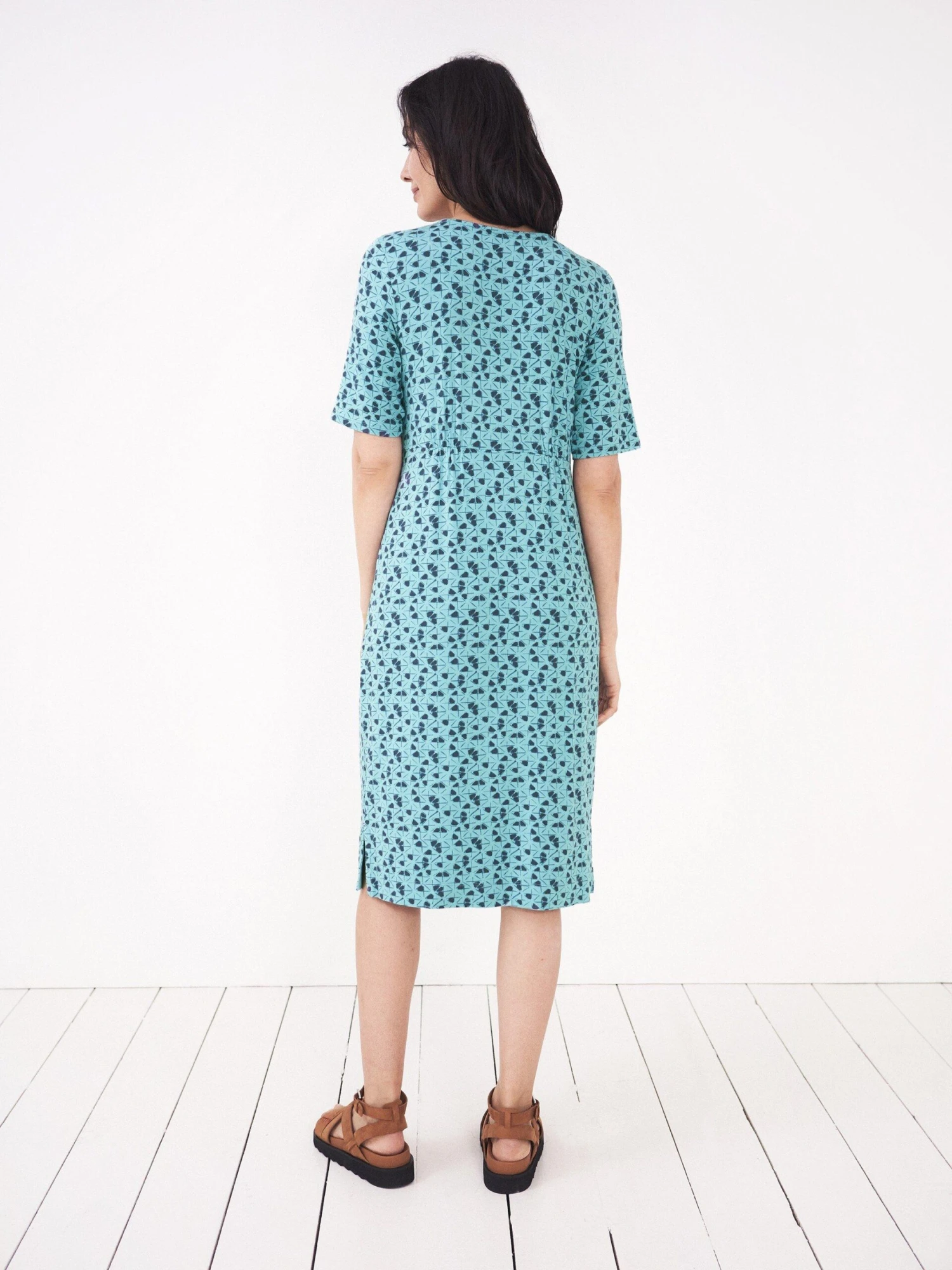 WHITE STUFF Kara Eco Vero Jersey Dress In BLUE MULTI 3 WHITE STUFF Kara Eco Vero Jersey Dress In BLUE MULTI - Image 3