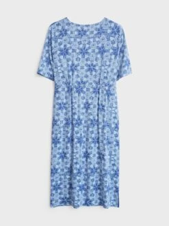 WHITE STUFF Kara Eco Vero Jersey Dress In BLUE PRINT 11 WHITE STUFF Kara Eco Vero Jersey Dress In BLUE PRINT -Whte Stuffy Store 436087 BLUE PR FB