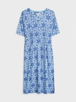 WHITE STUFF Kara Eco Vero Jersey Dress In BLUE PRINT 9 WHITE STUFF Kara Eco Vero Jersey Dress In BLUE PRINT -Whte Stuffy Store 436087 BLUE PR FF