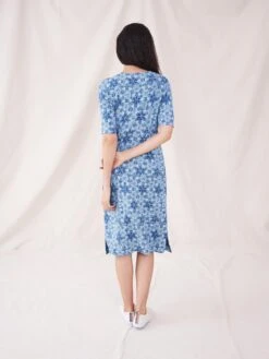 WHITE STUFF Kara Eco Vero Jersey Dress In BLUE PRINT 8 WHITE STUFF Kara Eco Vero Jersey Dress In BLUE PRINT -Whte Stuffy Store 436087 BLUE PR MB