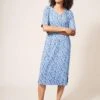 WHITE STUFF Kara Eco Vero Jersey Dress In MID BLUE