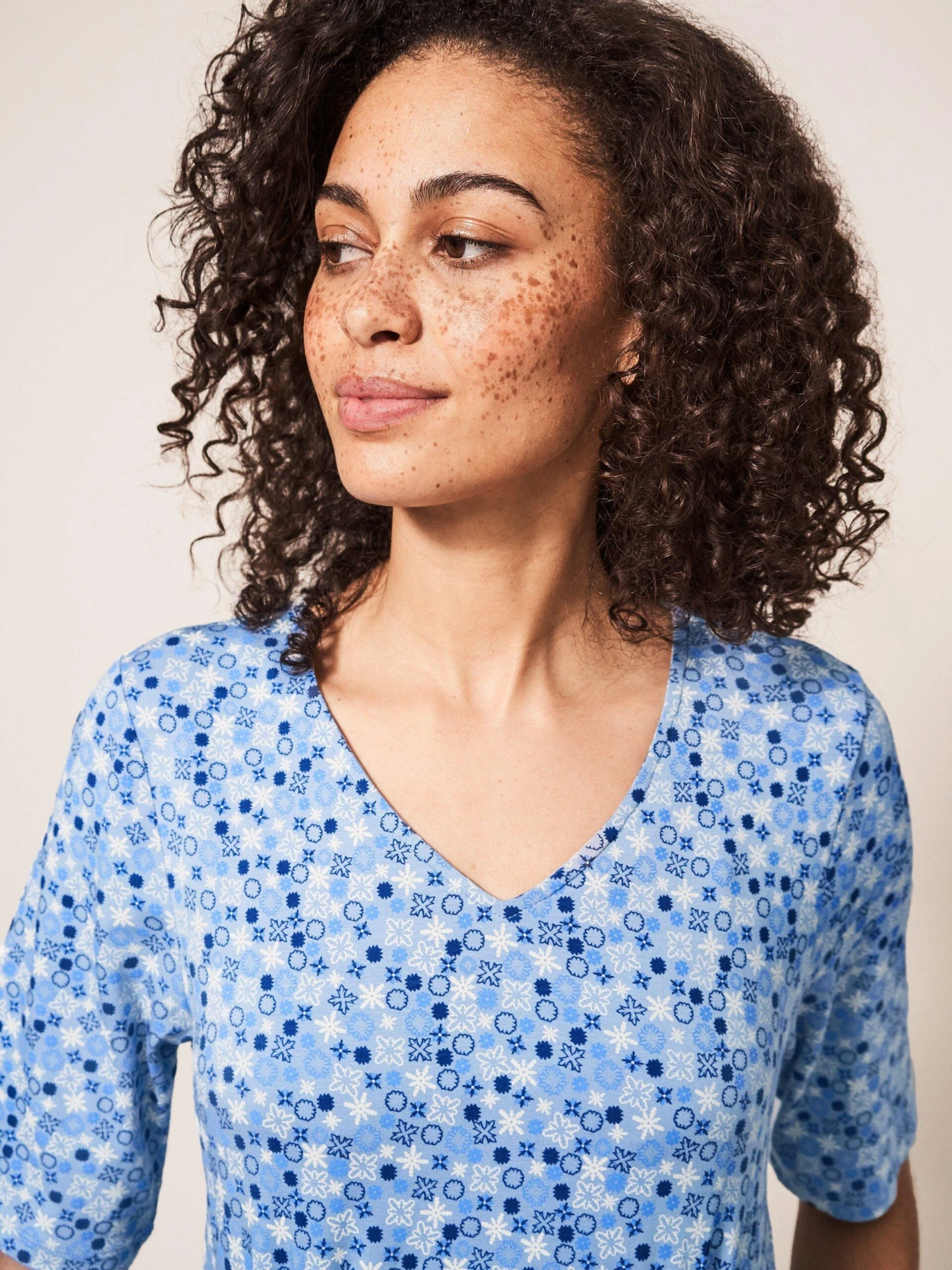 WHITE STUFF Kara Eco Vero Jersey Dress In MID BLUE 2 WHITE STUFF Kara Eco Vero Jersey Dress In MID BLUE - Image 2