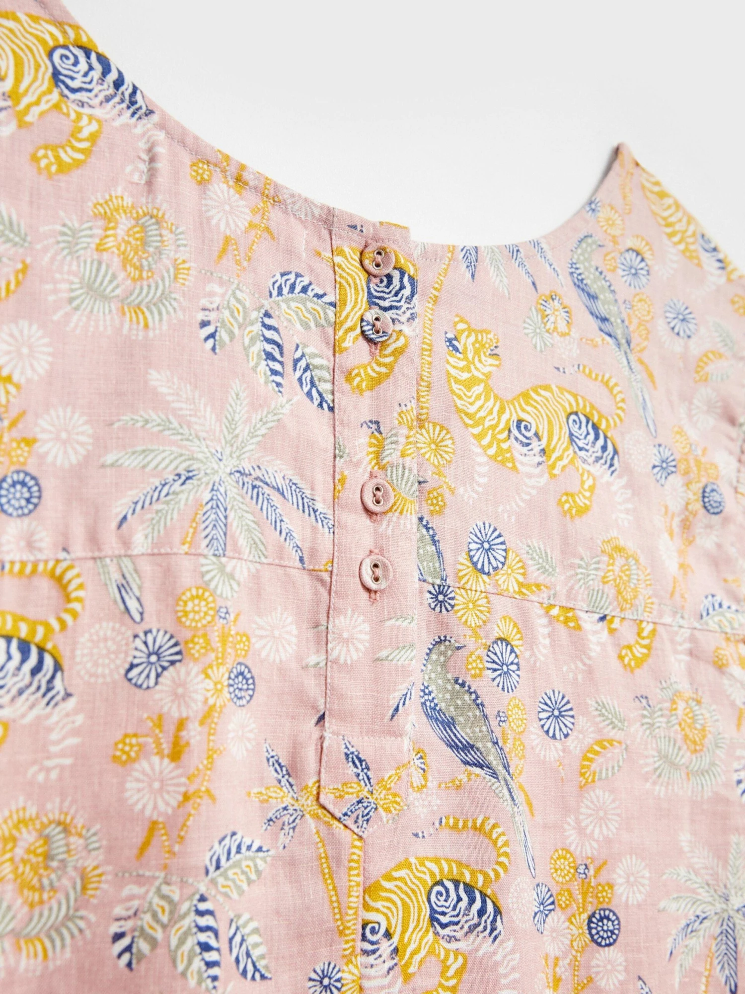 WHITE STUFF Adley Linen Dress In PINK MULTI 5 WHITE STUFF Adley Linen Dress In PINK MULTI - Image 5