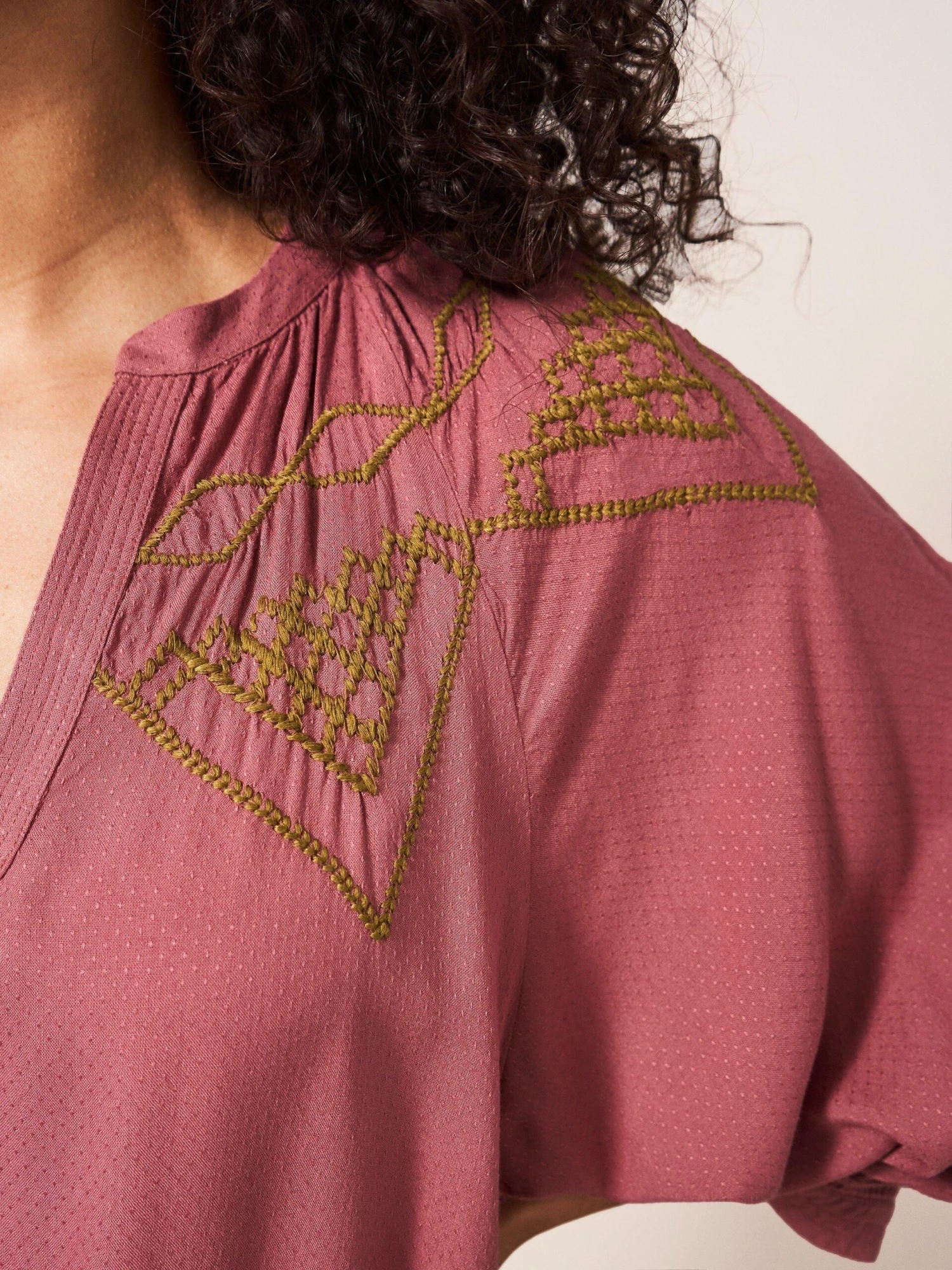 WHITE STUFF Agnes Embroidered Midi Dress In PINK MULTI 2 WHITE STUFF Agnes Embroidered Midi Dress In PINK MULTI - Image 2