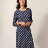 WHITE STUFF Talia Eco Vero Jersey Dress In NAVY MULTI