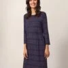 WHITE STUFF Talia Eco Vero Jersey Dress In PURPLE MULTI