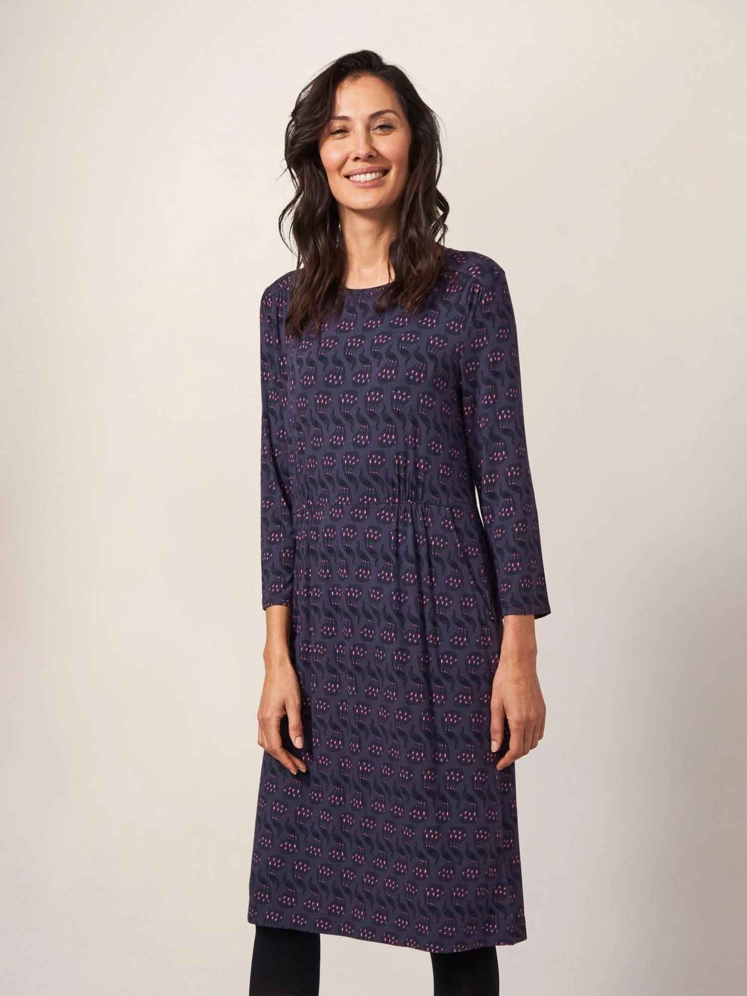 WHITE STUFF Talia Eco Vero Jersey Dress In PURPLE MULTI 1 WHITE STUFF Talia Eco Vero Jersey Dress In PURPLE MULTI
