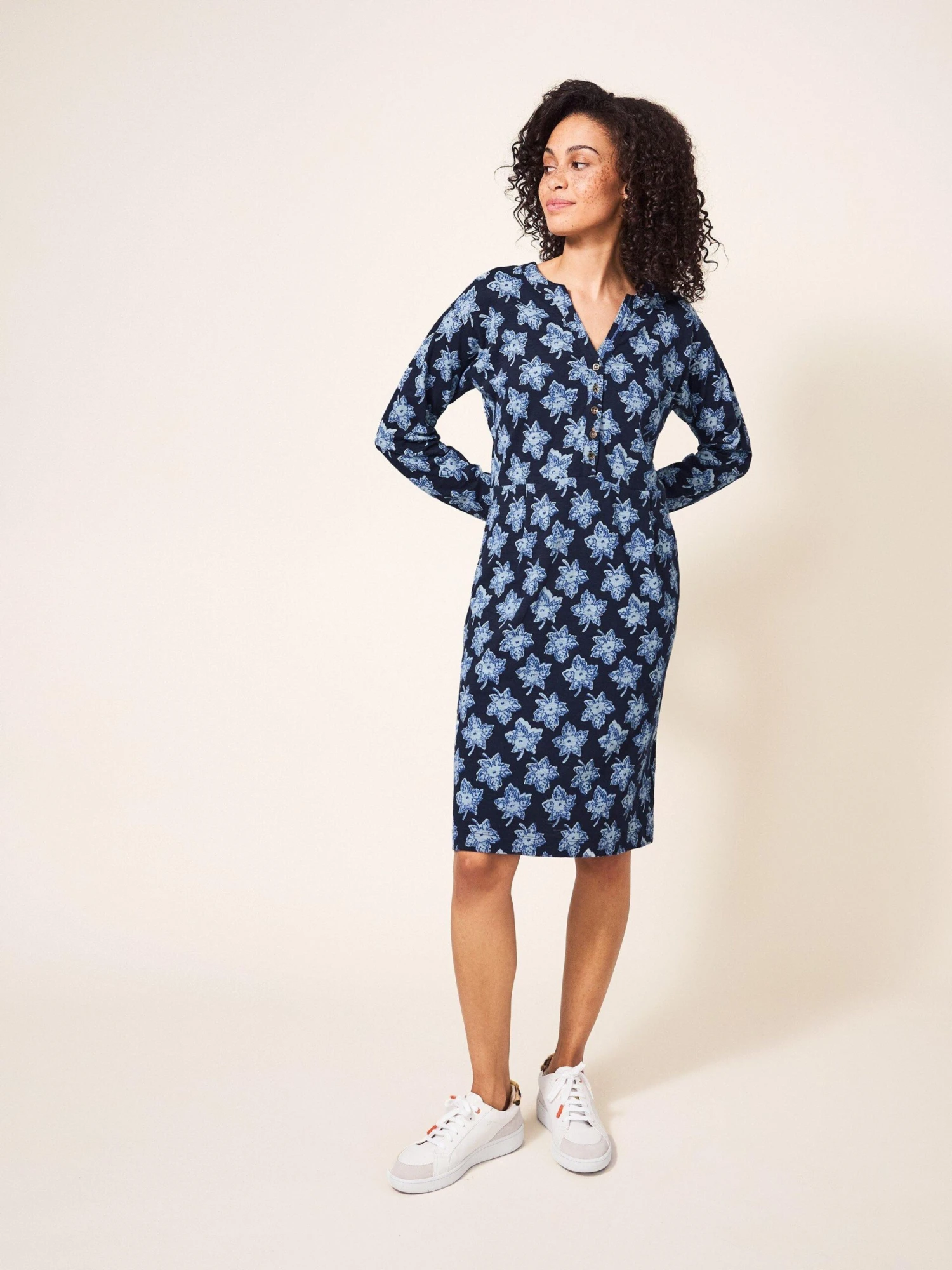 WHITE STUFF Tammy Jersey Dress In NAVY MULTI 2 WHITE STUFF Tammy Jersey Dress In NAVY MULTI - Image 2