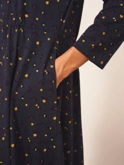 WHITE STUFF Carmen Jersey Dress In GREY MULTI -Whte Stuffy Store 436935 GREY MLT MD