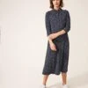 WHITE STUFF Carmen Jersey Dress In NAVY MULTI