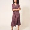 WHITE STUFF Naya Organic Cotton Blend Jersey Dress In PINK MULTI