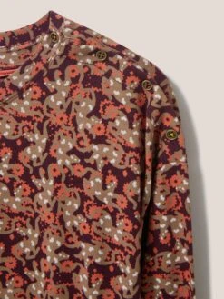 WHITE STUFF Poppy Jersey Dress In PLUM MULTI -Whte Stuffy Store 436937 PLUM MLT FD