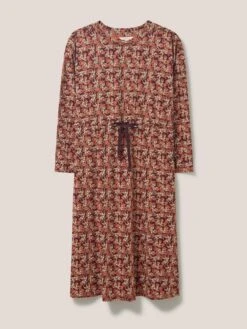 WHITE STUFF Poppy Jersey Dress In PLUM MULTI -Whte Stuffy Store 436937 PLUM MLT FF