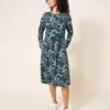 WHITE STUFF Poppy Jersey Dress In TEAL MULTI