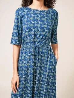 WHITE STUFF Nuelle Jersey Midi Dress In BLUE MULTI 6 WHITE STUFF Nuelle Jersey Midi Dress In BLUE MULTI -Whte Stuffy Store 437073 BLUE MLT MD