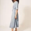 WHITE STUFF Nuelle Jersey Midi Dress In BLUE PRINT