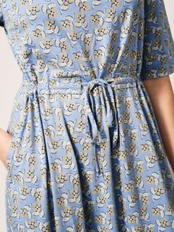 WHITE STUFF Nuelle Jersey Midi Dress In BLUE PRINT -Whte Stuffy Store 437073 BLUE PR MD