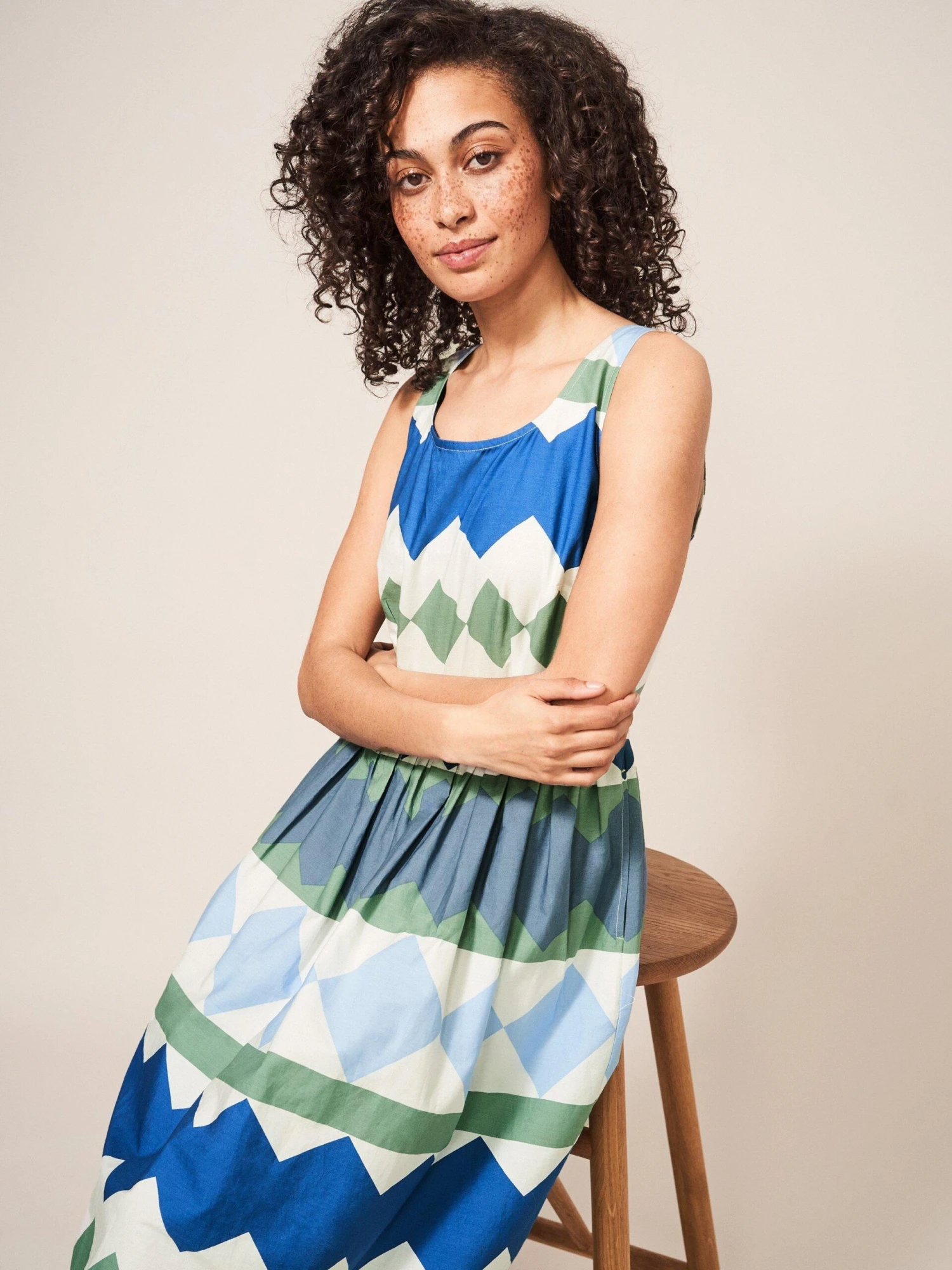 WHITE STUFF Ali Cotton Maxi Dress In GREEN MULTI 1 WHITE STUFF Ali Cotton Maxi Dress In GREEN MULTI