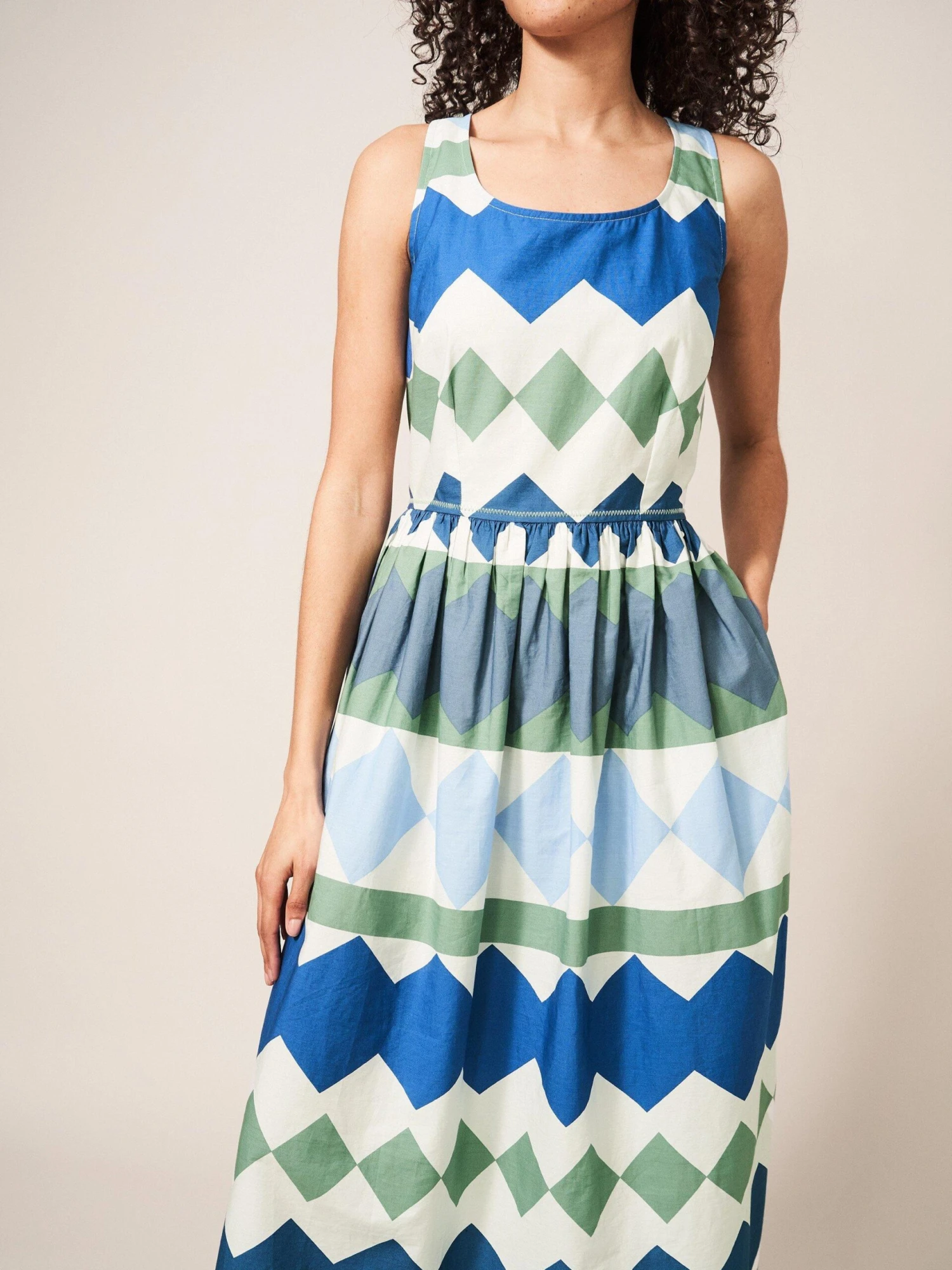 WHITE STUFF Ali Cotton Maxi Dress In GREEN MULTI 2 WHITE STUFF Ali Cotton Maxi Dress In GREEN MULTI - Image 2