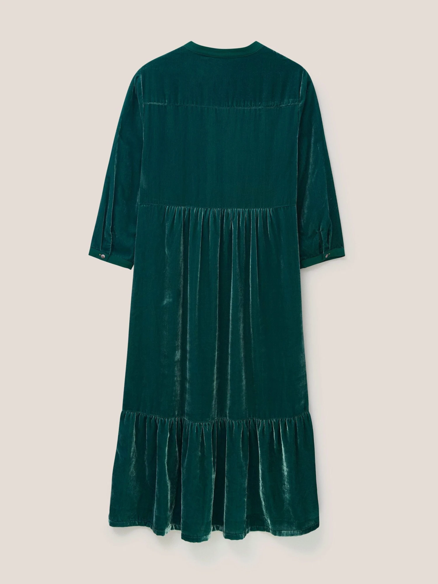 WHITE STUFF Naya Velvet Midi Dress In MID TEAL 8 WHITE STUFF Naya Velvet Midi Dress In MID TEAL - Image 8