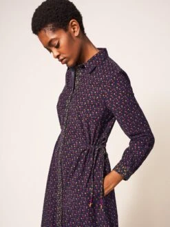 WHITE STUFF Jade Shirt Cord Dress In GREY MULTI 6 WHITE STUFF Jade Shirt Cord Dress In GREY MULTI -Whte Stuffy Store 437426 GREY MULTI MD