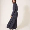 WHITE STUFF Olive Wool Mix Jersey Dress In CHARCOAL GREY