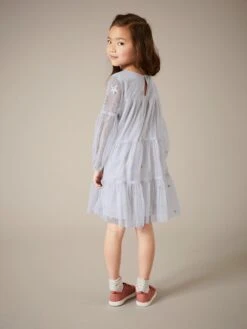 WHITE STUFF Naomi Embellished Tuelle Dress In NATURAL WHITE -Whte Stuffy Store 437763 NAT WHITE MB