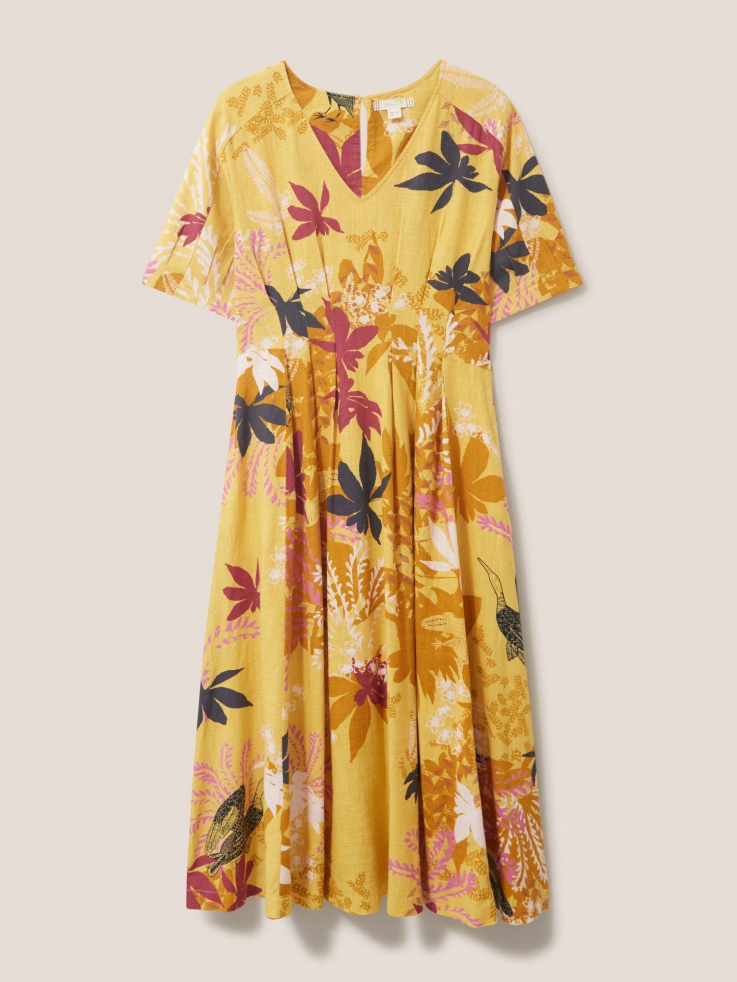 WHITE STUFF Kate Midi Dress In YELLOW MULTI 6 WHITE STUFF Kate Midi Dress In YELLOW MULTI - Image 6