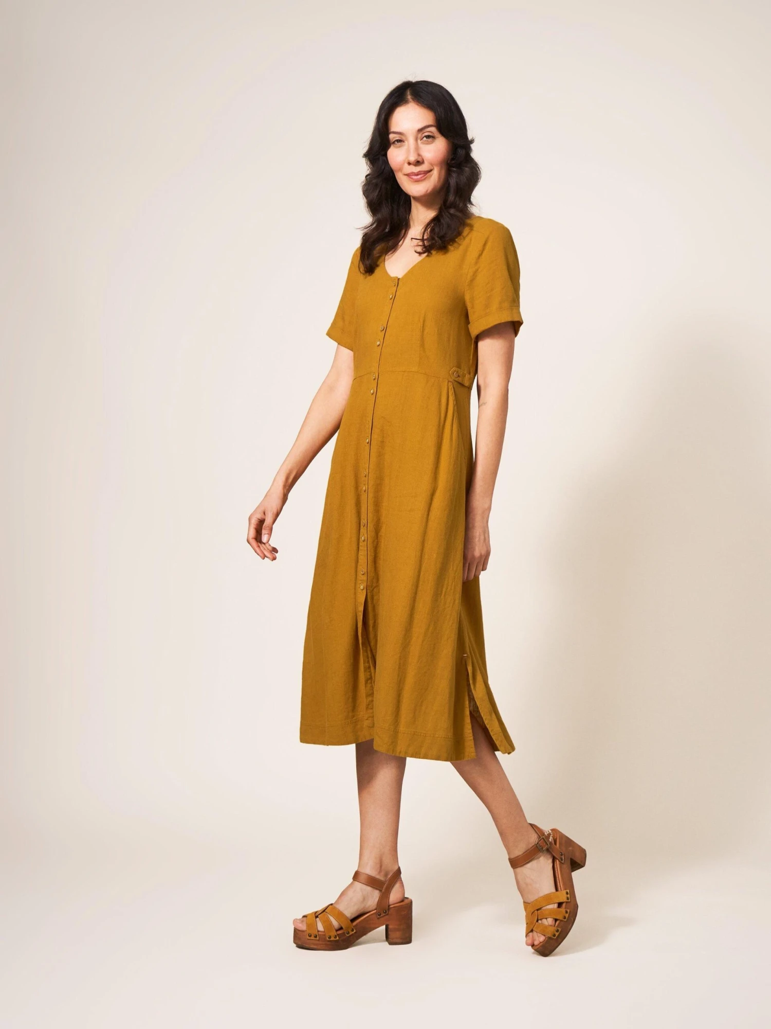 WHITE STUFF Ivy Dress In MID TAN 1 WHITE STUFF Ivy Dress In MID TAN