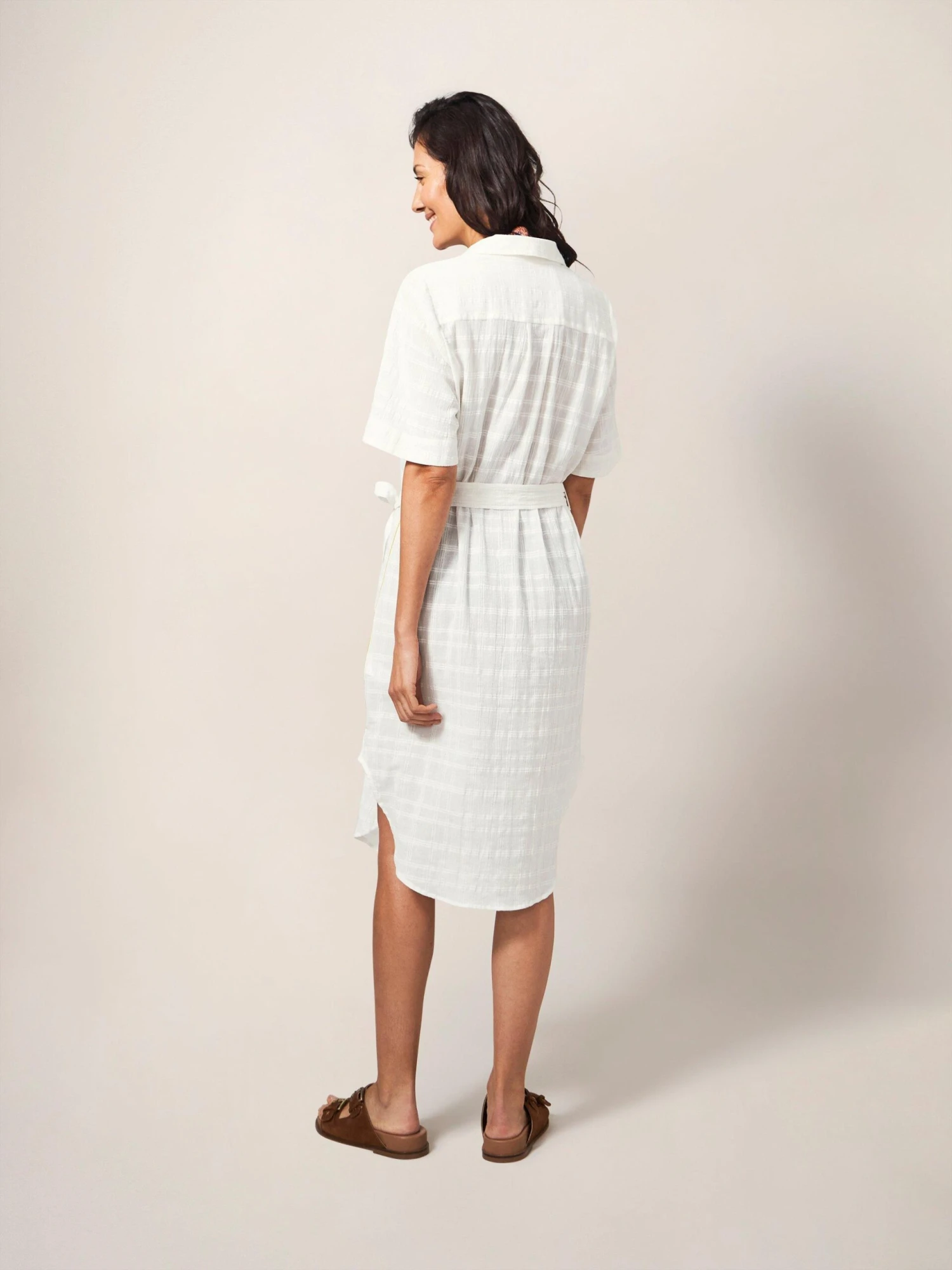 WHITE STUFF Devin Shirt Dress In IVORY MULTI 4 WHITE STUFF Devin Shirt Dress In IVORY MULTI - Image 4
