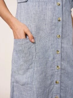 WHITE STUFF Reno Linen Shirt Dress In BLUE MULTI 6 WHITE STUFF Reno Linen Shirt Dress In BLUE MULTI -Whte Stuffy Store 438230 BLUE MLT MD