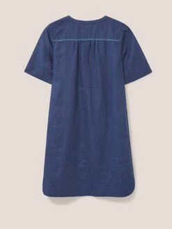WHITE STUFF June Linen Shift Dress In DARK NAVY -Whte Stuffy Store 438231 DARK NAVY FB
