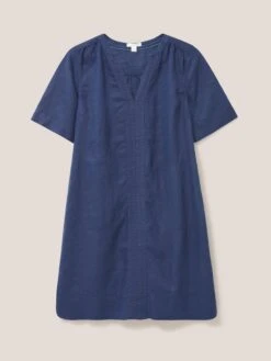 WHITE STUFF June Linen Shift Dress In DARK NAVY -Whte Stuffy Store 438231 DARK NAVY FF