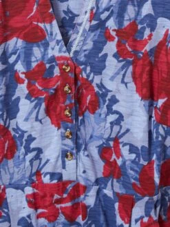 WHITE STUFF Tammy Cotton Jersey Dress In BLUE MULTI -Whte Stuffy Store 438258 BLUE MLT FD