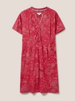WHITE STUFF Tammy Cotton Jersey Dress In RED MULTI 11 WHITE STUFF Tammy Cotton Jersey Dress In RED MULTI -Whte Stuffy Store 438258 RED MLT FF