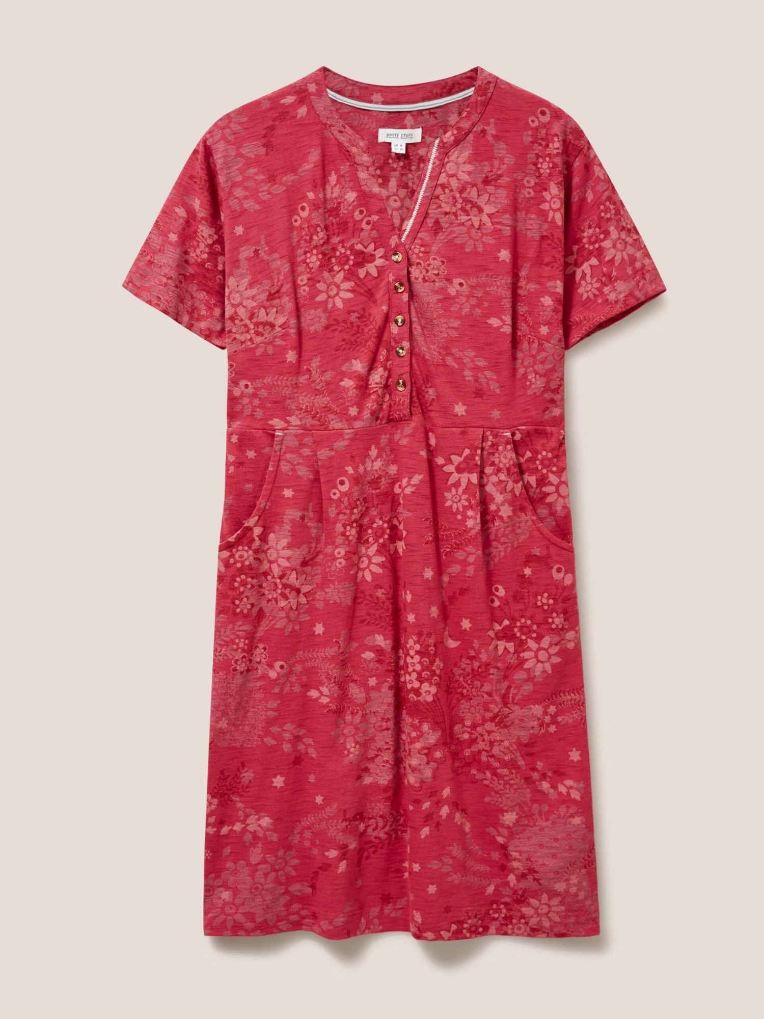 WHITE STUFF Tammy Cotton Jersey Dress In RED MULTI 5 WHITE STUFF Tammy Cotton Jersey Dress In RED MULTI - Image 5