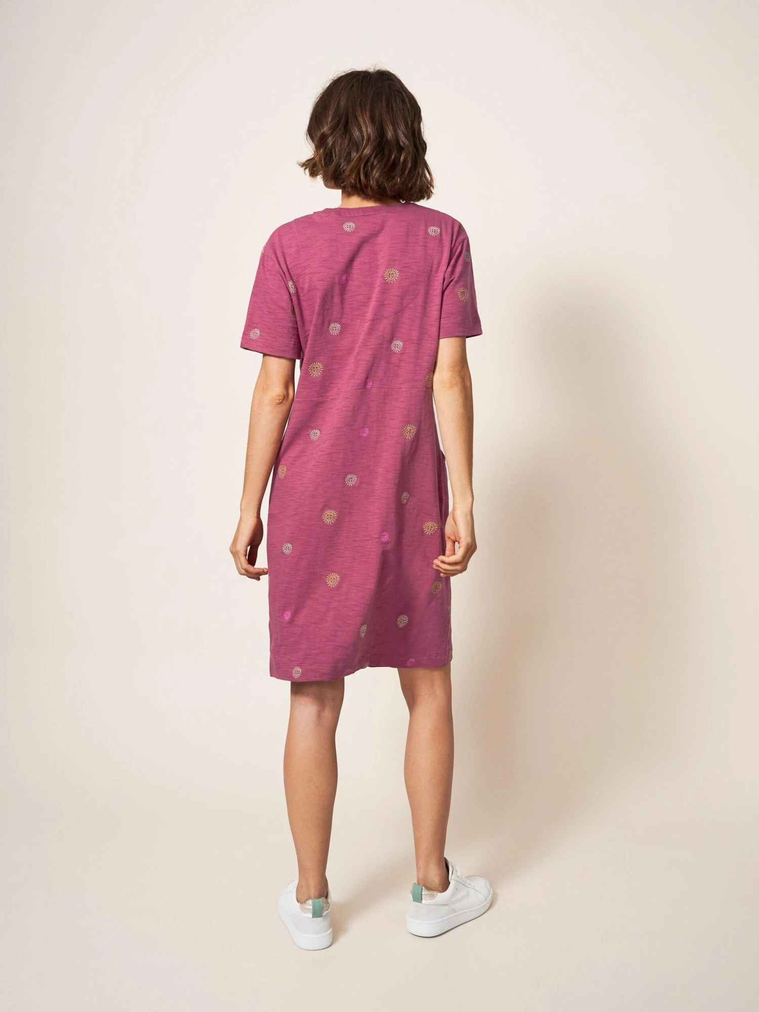 WHITE STUFF Tammy Embroidered Dress In PLUM MULTI 4 WHITE STUFF Tammy Embroidered Dress In PLUM MULTI - Image 4