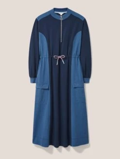 WHITE STUFF Bexley Jersey Sweat Dress In BLUE MULTI 13 WHITE STUFF Bexley Jersey Sweat Dress In BLUE MULTI -Whte Stuffy Store 438260 BLUE MLT FF