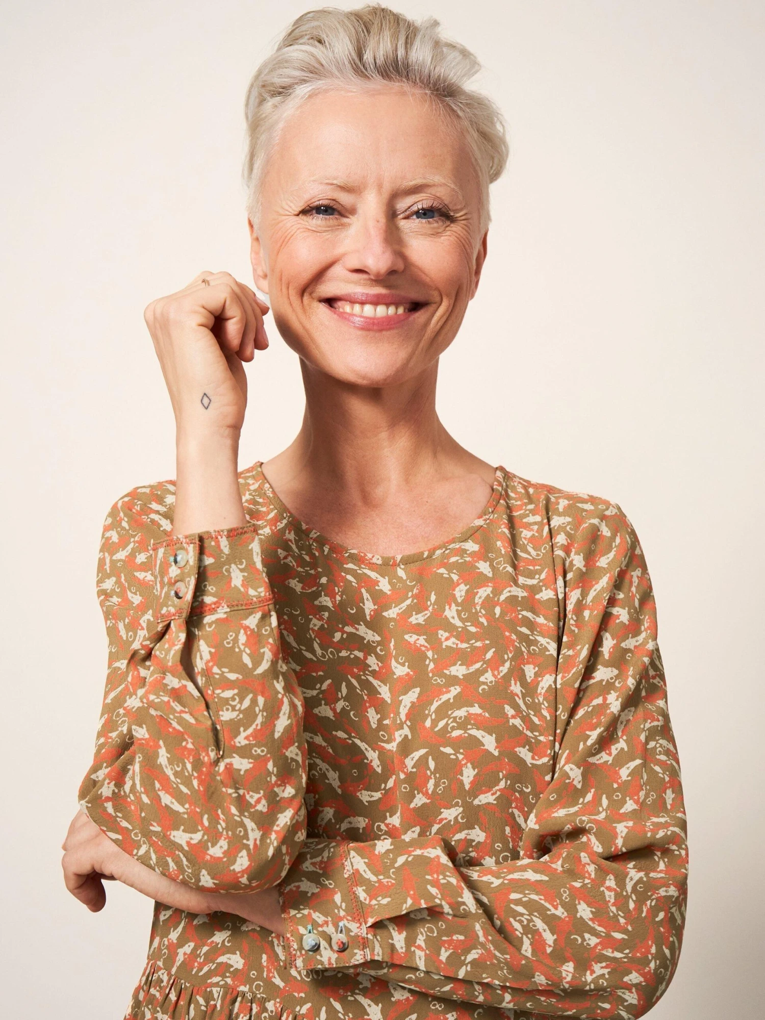 WHITE STUFF Elisa Dress In TAN MULTI 3 WHITE STUFF Elisa Dress In TAN MULTI - Image 3