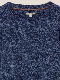 WHITE STUFF Skye Jersey Dress In MID BLUE 12 WHITE STUFF Skye Jersey Dress In MID BLUE -Whte Stuffy Store 438269 MID BLUE FD