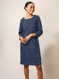Whte Stuffy Store 27 WHITE STUFF Skye Jersey Dress In MID BLUE