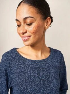 WHITE STUFF Skye Jersey Dress In MID BLUE 9 WHITE STUFF Skye Jersey Dress In MID BLUE -Whte Stuffy Store 438269 MID BLUE MD