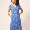 WHITE STUFF Tallie Jersey Dress In BLUE MULTI