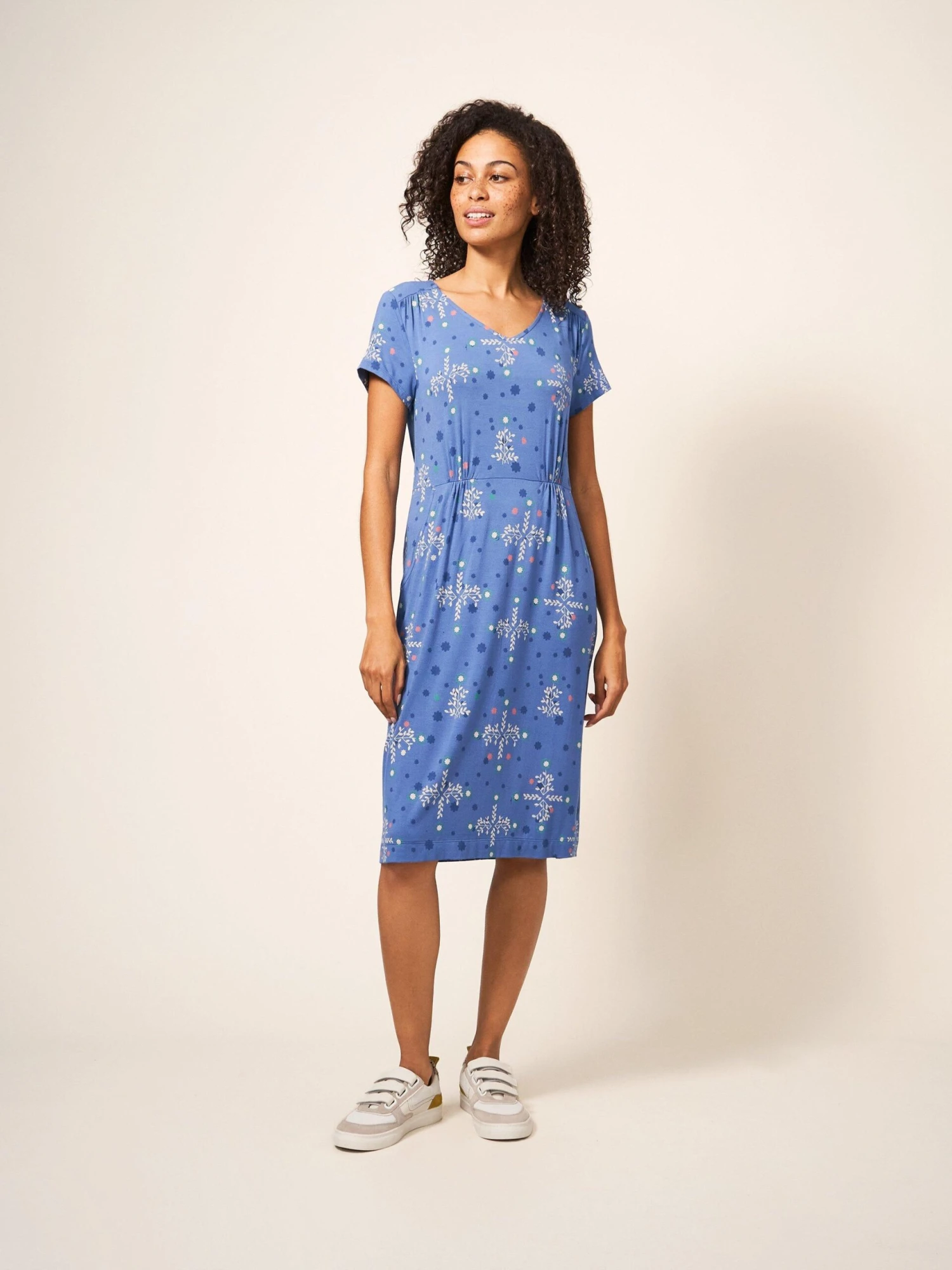 WHITE STUFF Tallie Jersey Dress In BLUE MULTI 2 WHITE STUFF Tallie Jersey Dress In BLUE MULTI - Image 2