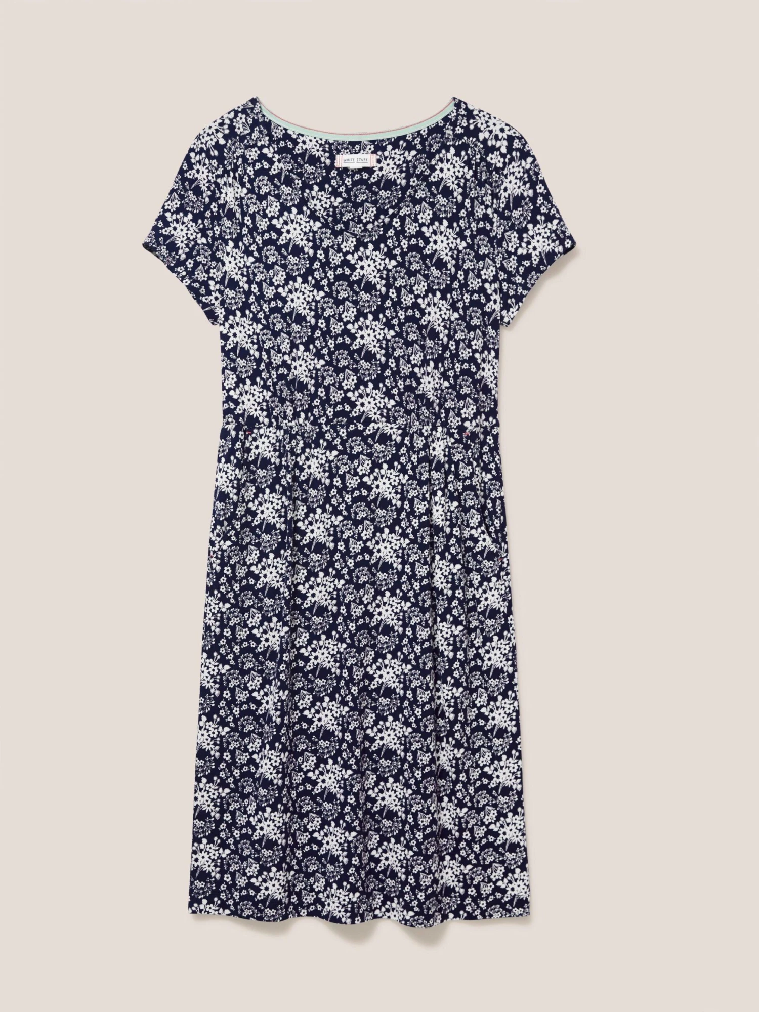 WHITE STUFF Tallie Jersey Dress In NAVY MULTI 5 WHITE STUFF Tallie Jersey Dress In NAVY MULTI - Image 5