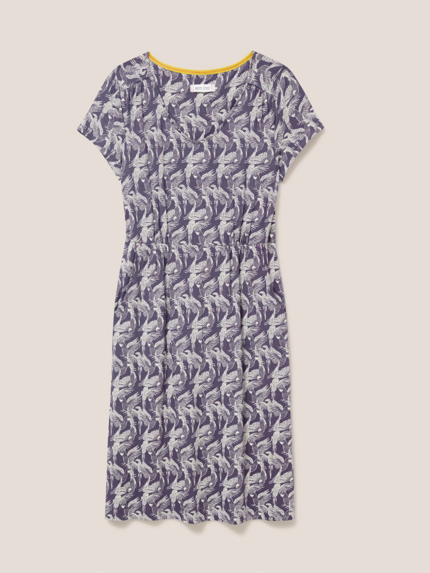 WHITE STUFF Tallie Jersey Dress In PURPLE MULTI 5 WHITE STUFF Tallie Jersey Dress In PURPLE MULTI - Image 5