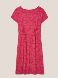 WHITE STUFF Tallie Jersey Dress In RED MULTI -Whte Stuffy Store 438270 RED MLT FB